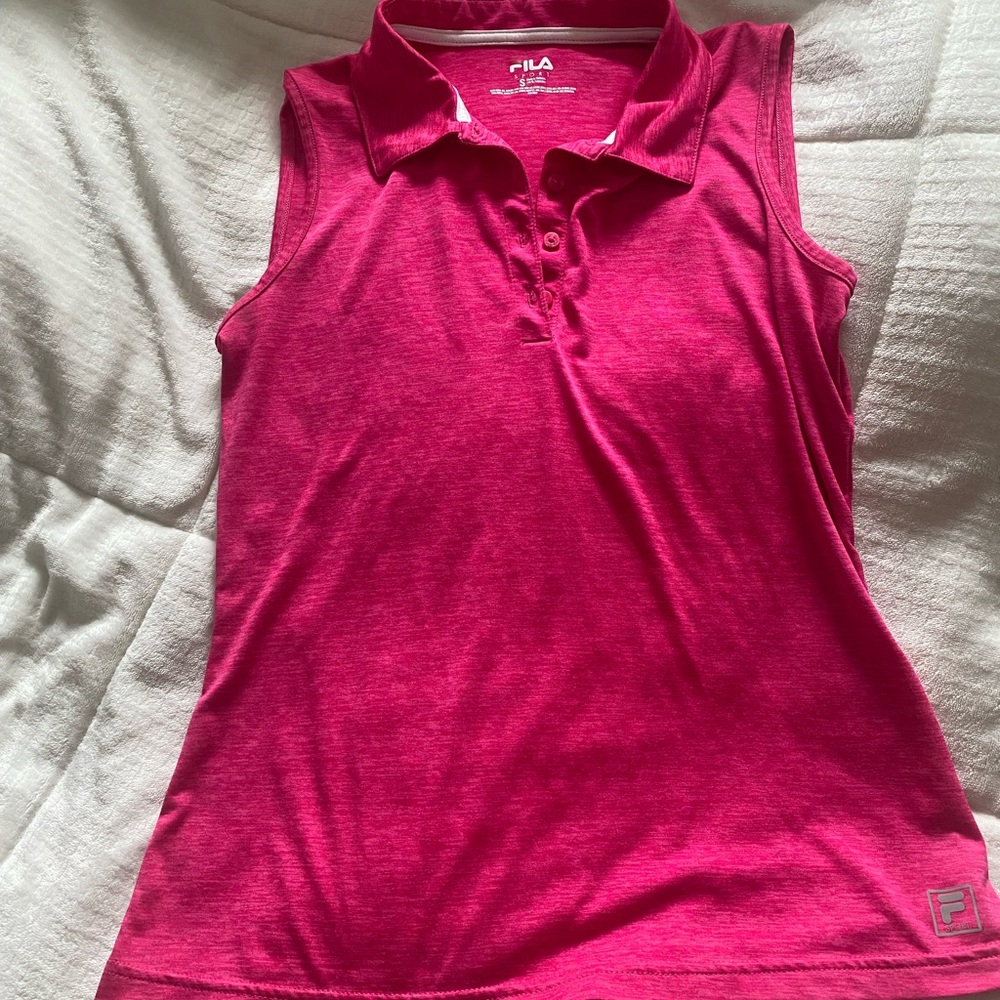 Fila Sport Pink Athletic Golf/Tennis Sleeveless Top size small